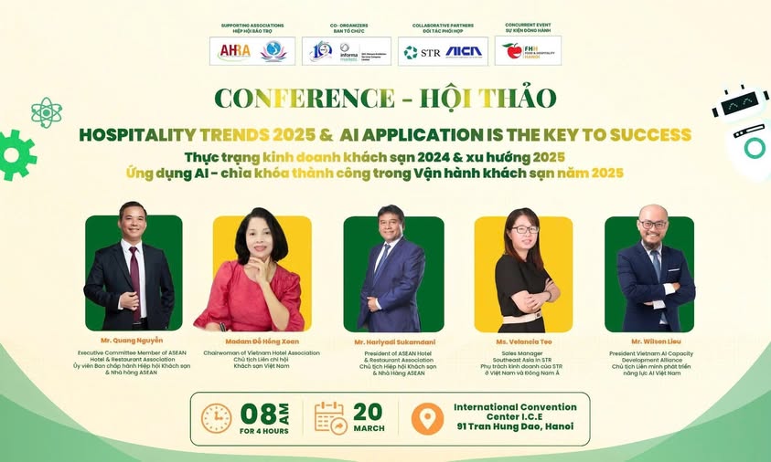HỘI THẢO ỨNG DỤNG AI TRONG VẬN HÀNH KHÁCH SẠN 2025 – CƠ HỘI KẾT NỐI CÙNG WILSON AI TẠI HÀ NỘI
